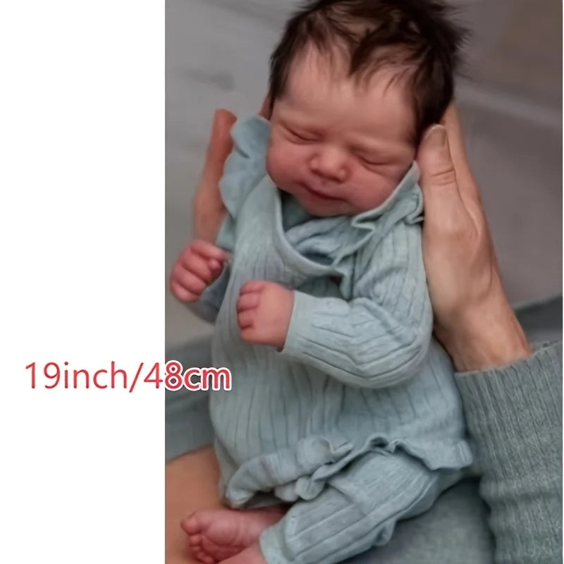 Muñeca Reborn de 19 pulgadas, bonita, pintada a mano | Piel suave y realista