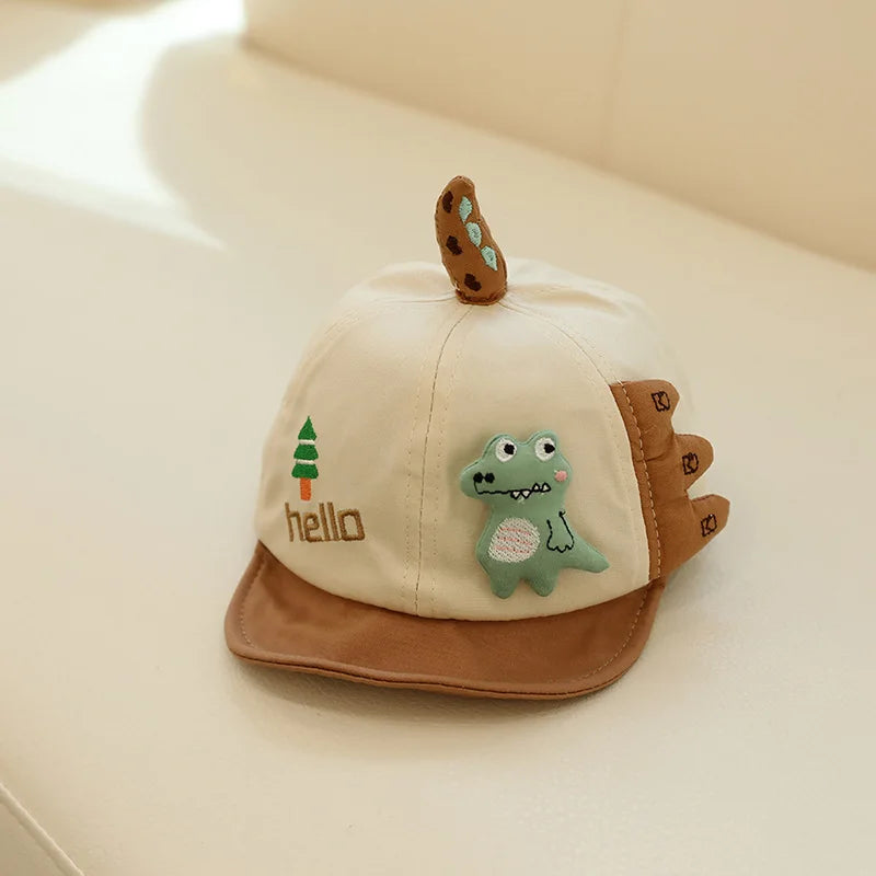 Cartoon Cute Dinosaur Baby Hat | Soft Cotton Sunshade Cap