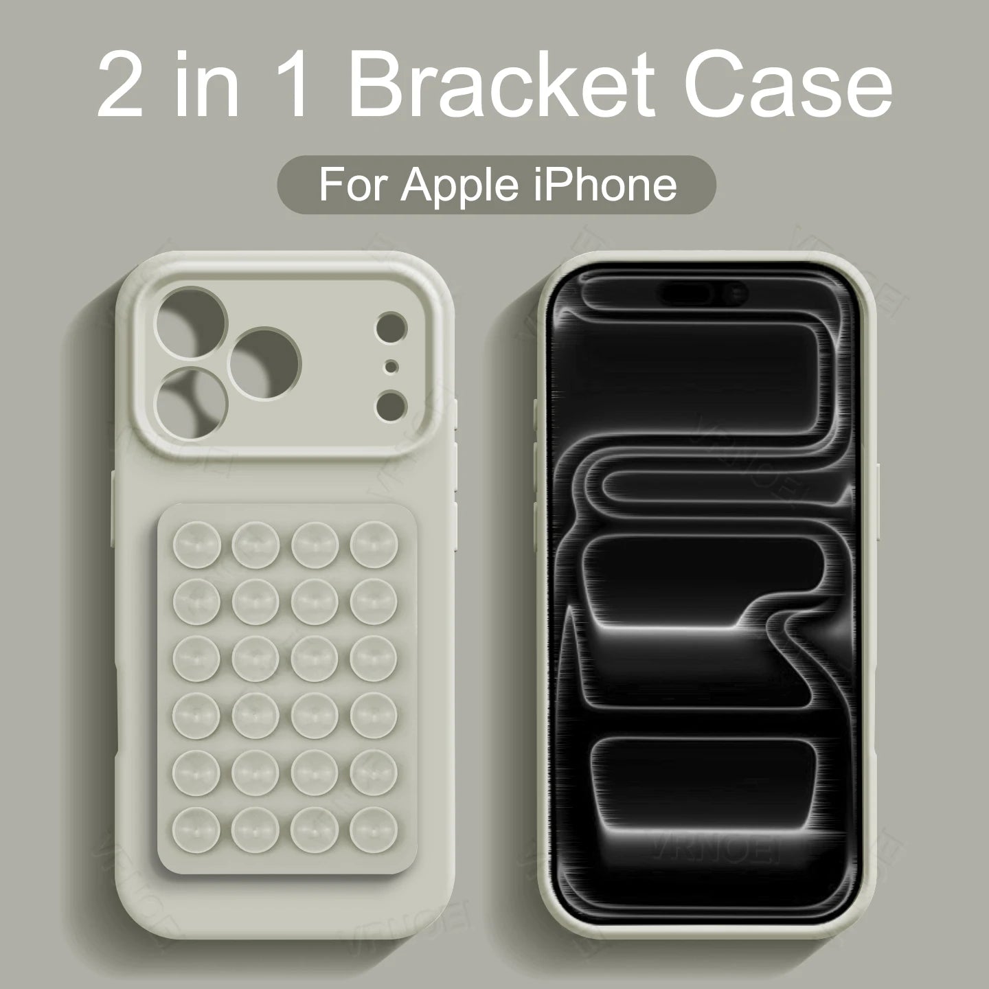 Silicone Suction Cup Holder Case for iPhone | Solid Color Covers
