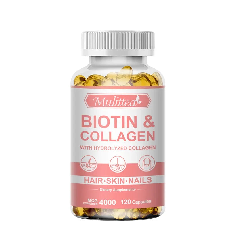 Biotin & Collagen Capsules for Strong Hair and Smooth Skin