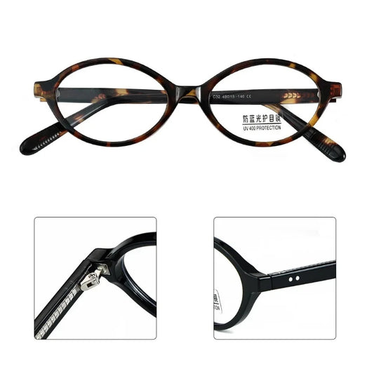 Gafas de Lectura Redondas Grandes | Gafas Elegantes con Filtro de Luz Azul