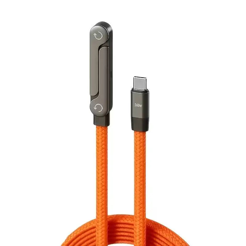 240W Elbow Fast Charging Type-C Cable & Phone Holder Stand