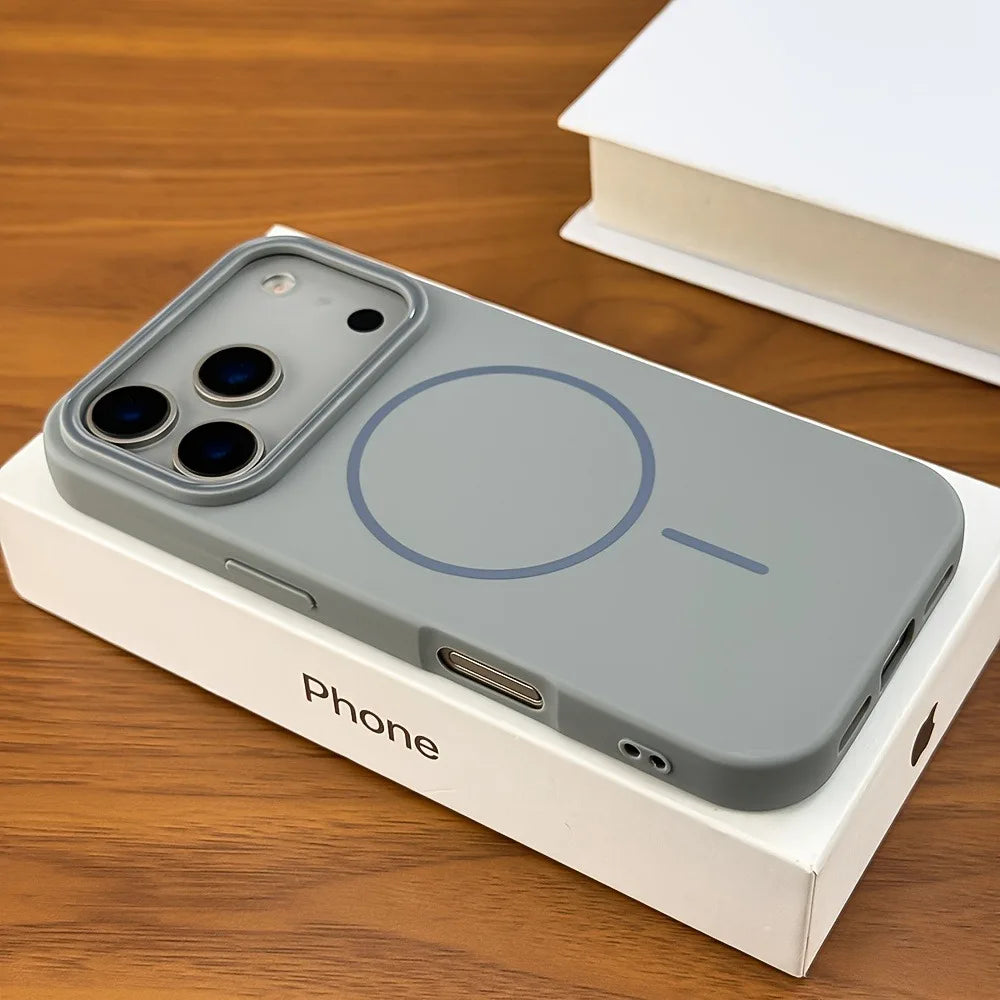 Funda Magnética Mate de Lujo para Teléfono | Elegante Protección para iPhone