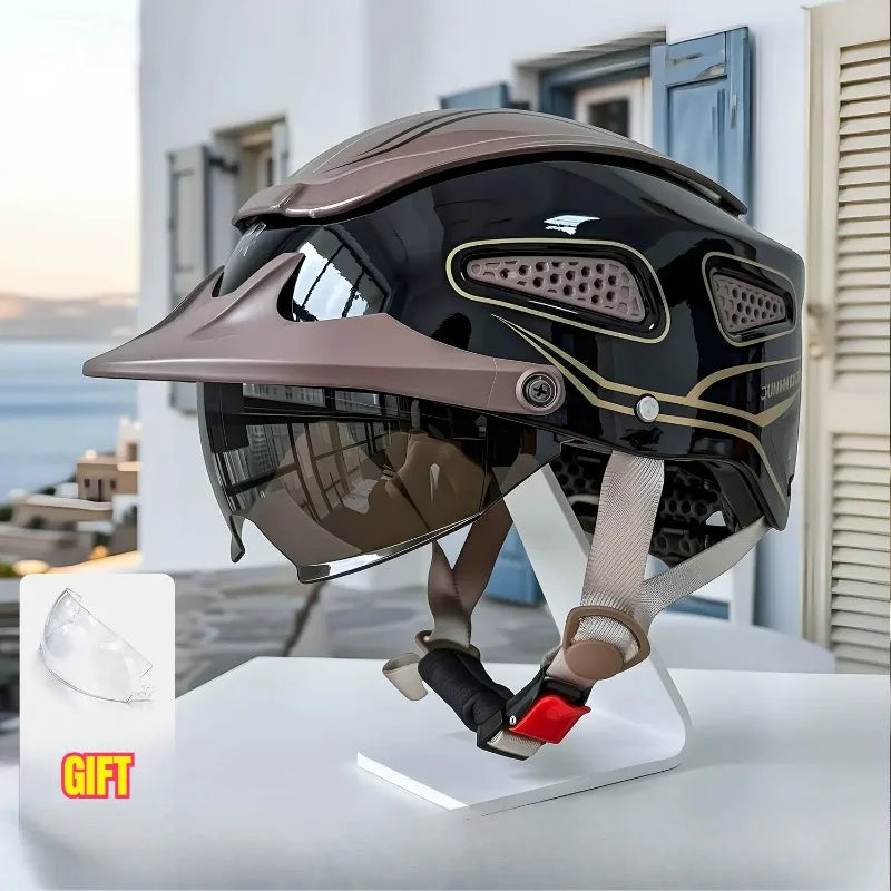Summer Breathable Electric Motorcycle Helmet | Open Face Design