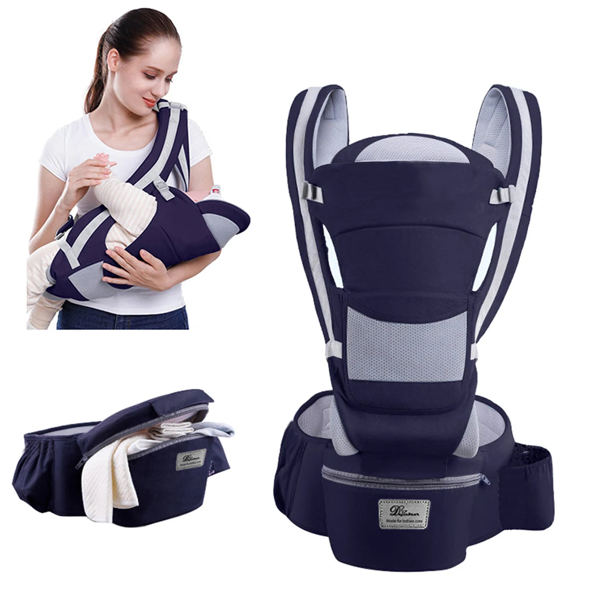 Ergonomic Baby Carrier Backpack | Comfortable Infant Hipseat Carrier