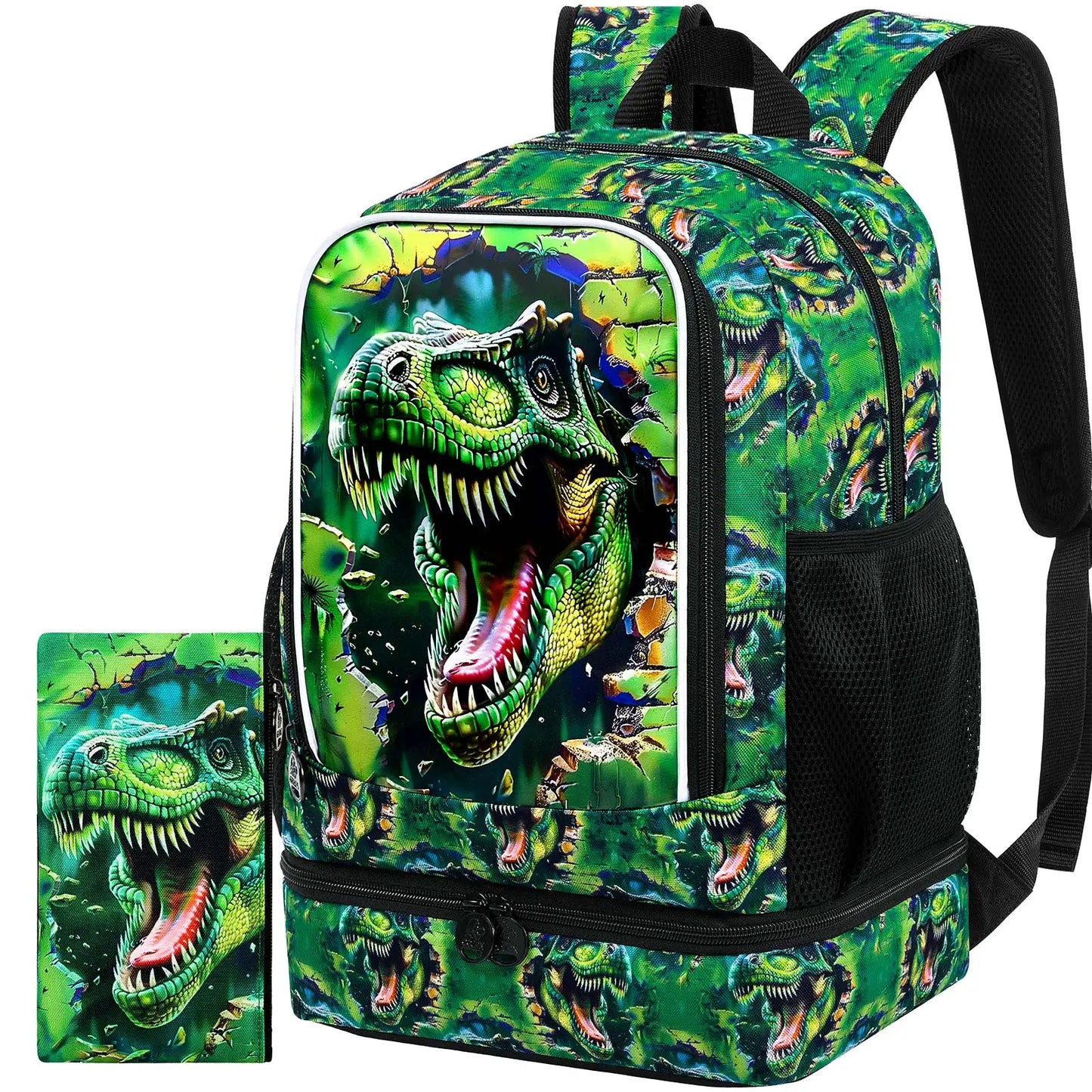 2 In 1 Shark Backpack with Lunch Box | Fun Kids Bookbag