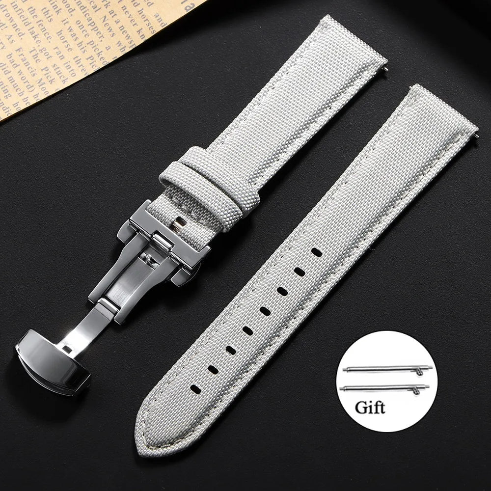Versatile Sailcloth Watch Strap | Waterproof Nylon Quick Release Band
