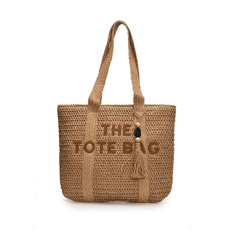 Hand-Woven Summer Handbags | Large Capacity Tote with Tassel