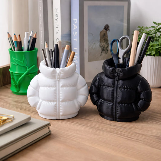 Cute Down Jacket-Shaped Pen Holder | Creative Classroom Accessory