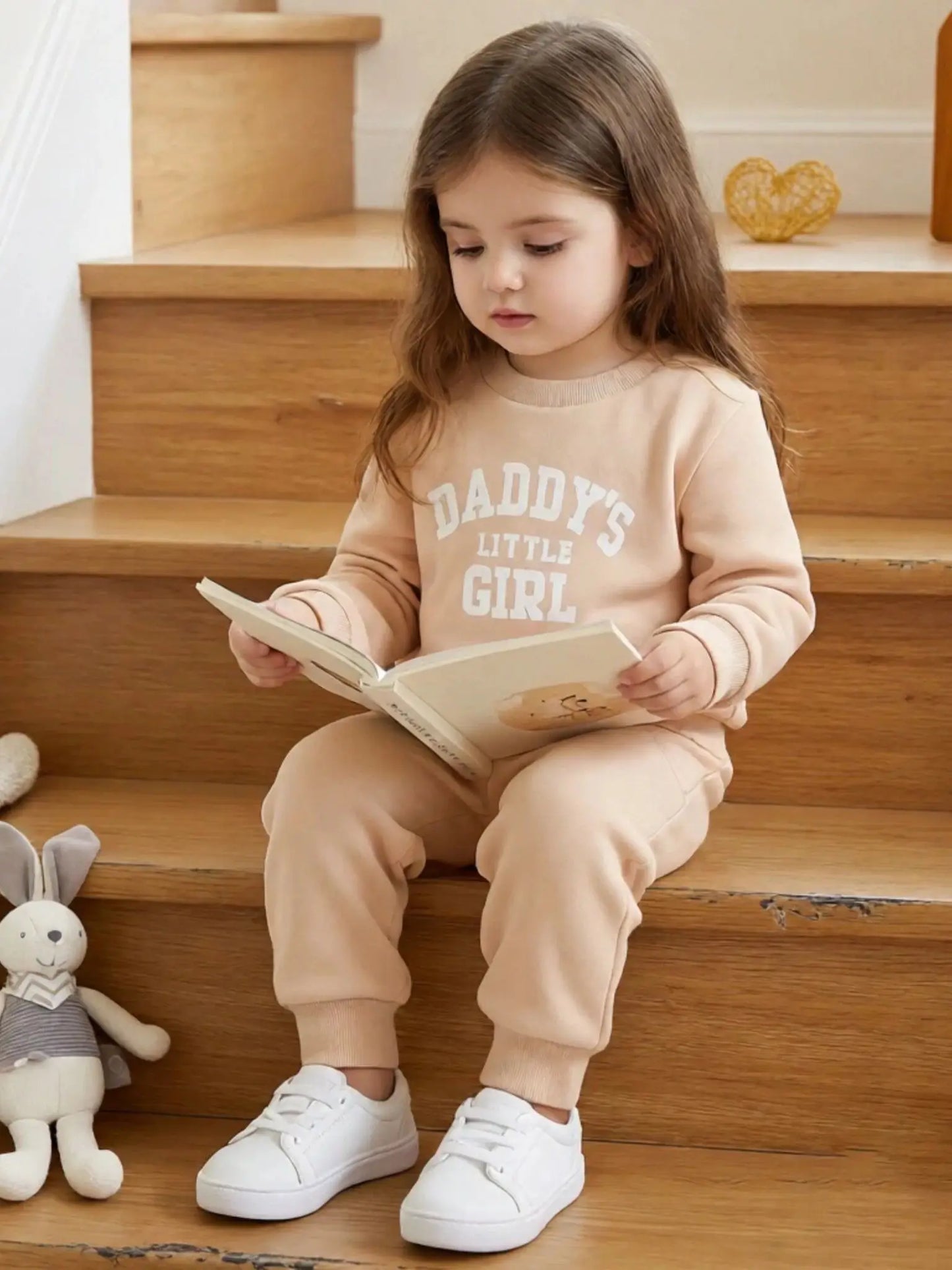 Toddler Girl Letter Print Tracksuit Set | Cute & Comfy Baby Outfit