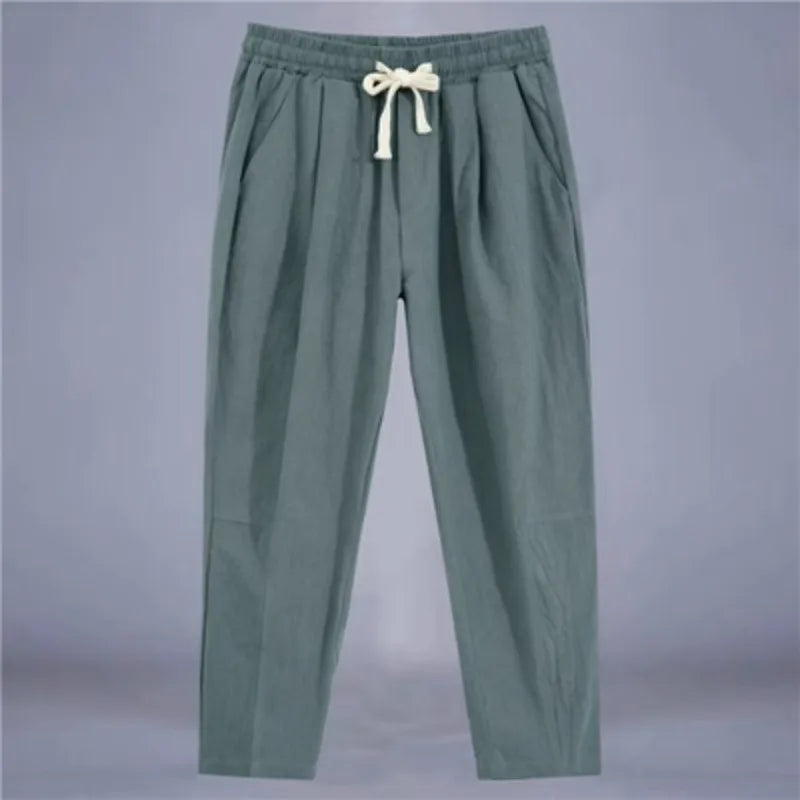 Men's Casual Cotton Linen Trousers | Breathable Stylish Pants