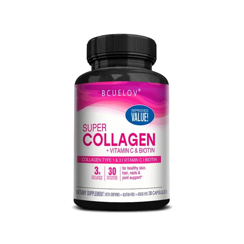 Collagen Capsules with Vitamin C & Biotin | Hair, Skin & Joint Support