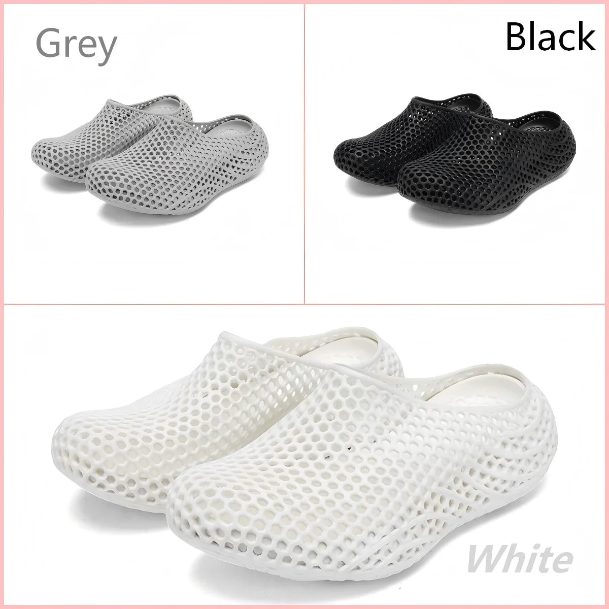 Men's Breathable EVA Clogs | 3D Printed Non-Slip Garden Shoes