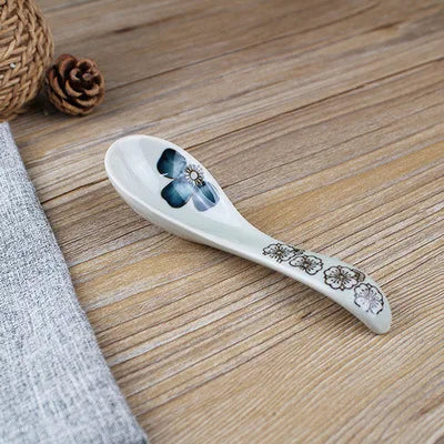 Japanese-Style Ceramic Multi-Function Spoon | Retro Kitchenware