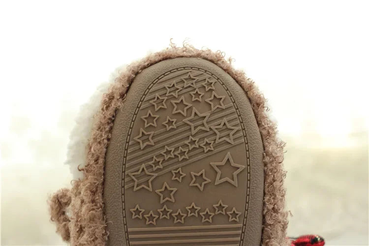 Women's Christmas Elk Plush Slippers | Cozy Winter House Footwear