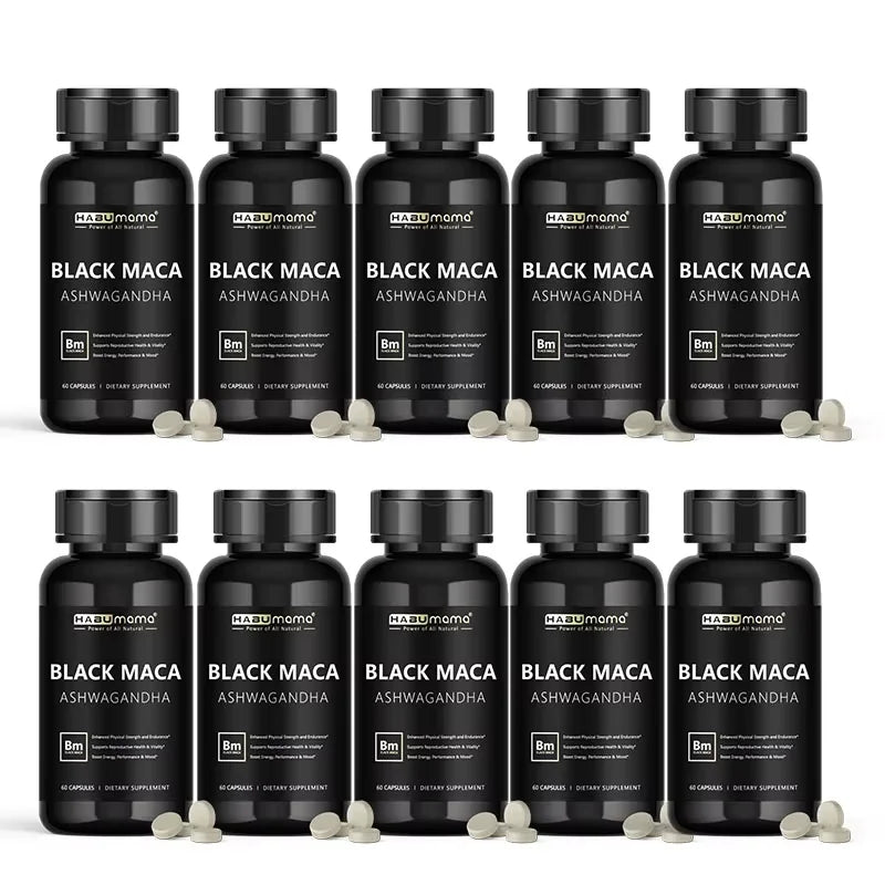 Black Maca Root & Ashwagandha Supplement for Men's Stamina