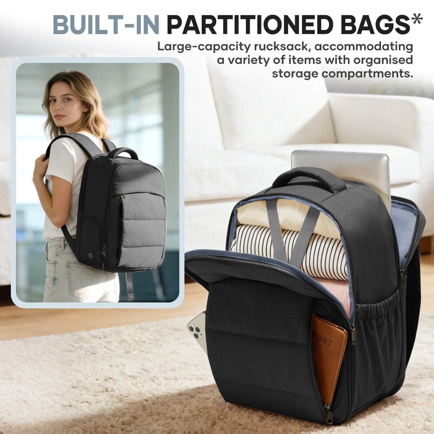 Airline Approved Travel Backpack | Compact Carry-On Bag