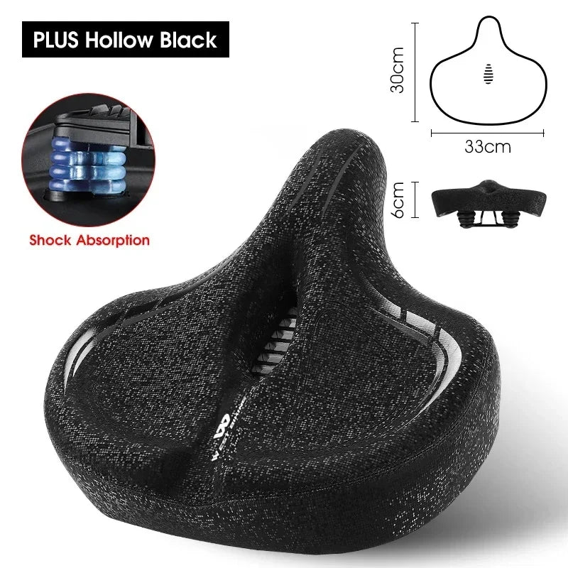 Ultra Wide Ergonomic MTB Saddle | Comfortable Shock-Absorbing Seat