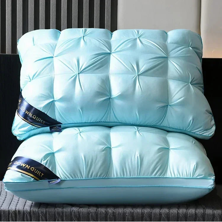 Luxury 100% Cotton Goose Down Pillow | Comfortable Bedding Gift