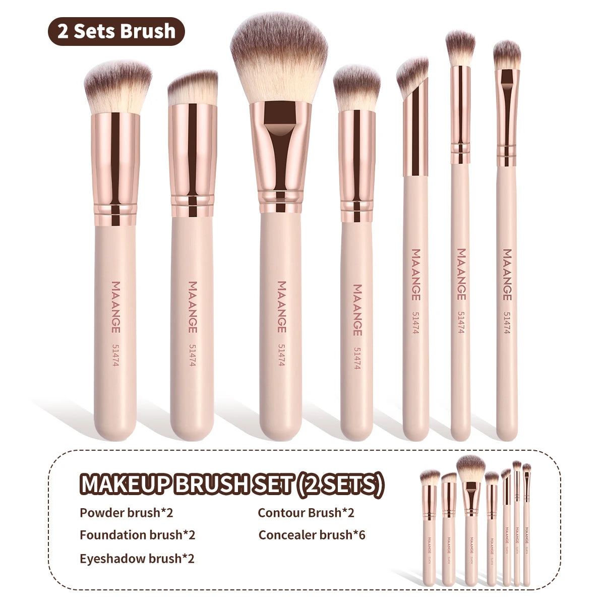 7-Piece Makeup Brush Set | Soft & Durable Beauty Tools