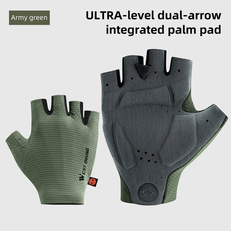 Comfortable Fingerless Cycling Gloves | Shockproof & Breathable