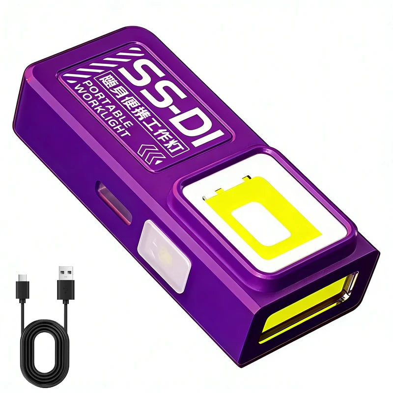 Mini linterna LED COB | Luz recargable USB C resistente al agua