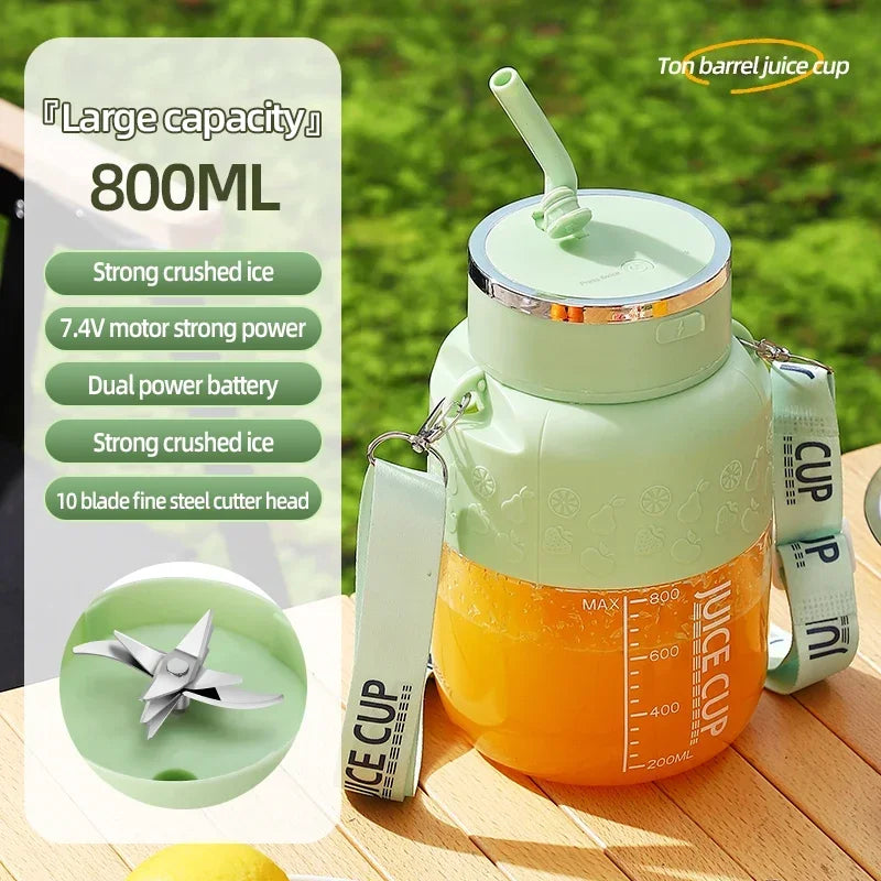 Wireless Portable Juicing Bucket | 800ml Fresh Fruit Juicer