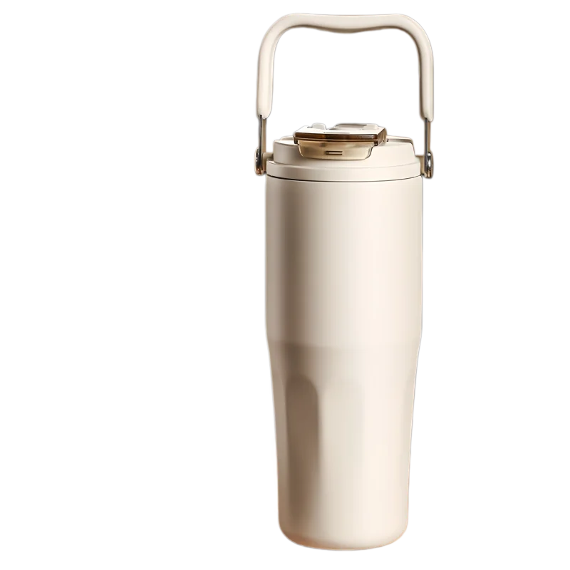 800ML Insulated Travel Tumbler with Straw & Tea Infuser | Leakproof Design