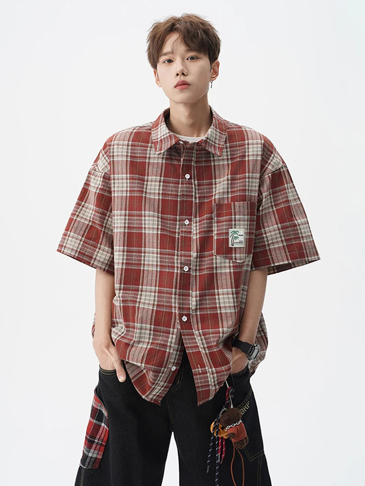 Men's Summer Fashion Plaid Short Sleeve Shirt | Stylish Casual Wear