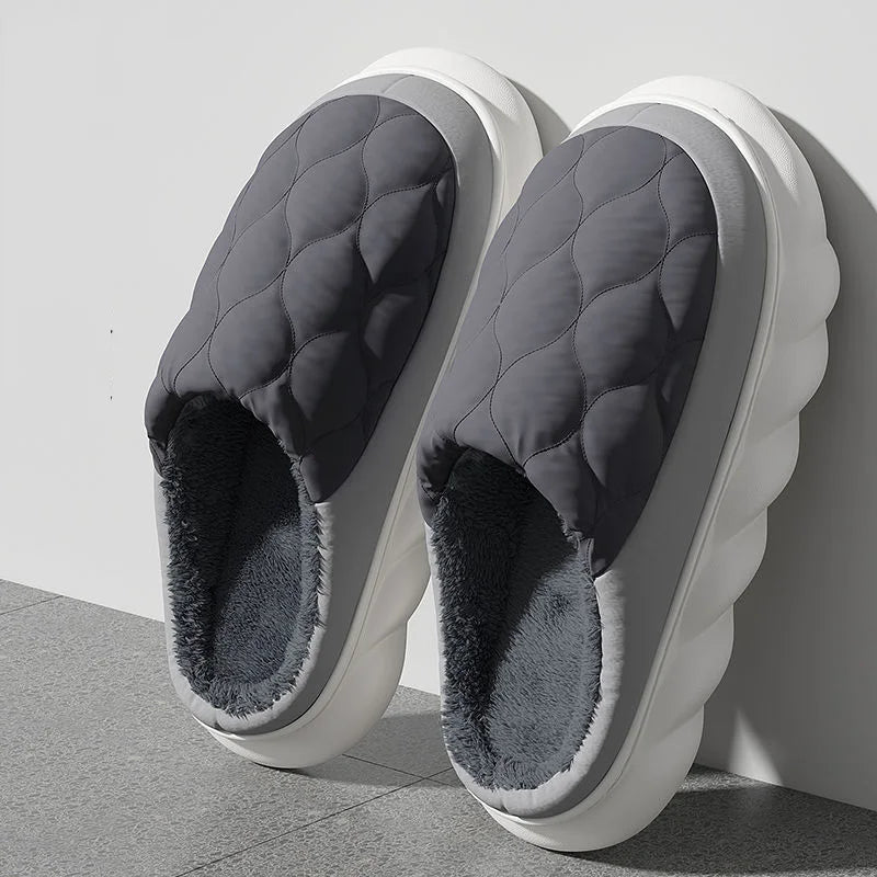 Men's Winter Waterproof Slippers | Cozy Indoor Home Shoes