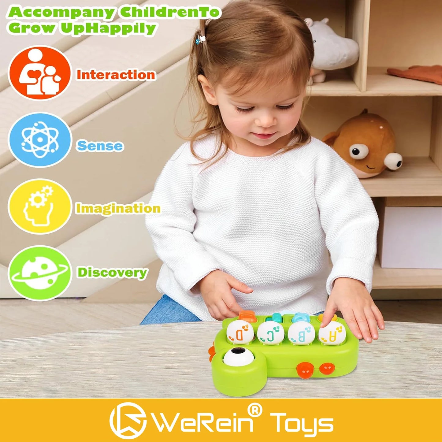 Adorable Dinosaur Shaped Green Hide And Seek Box for Infants And Toddlers Interactive Toy