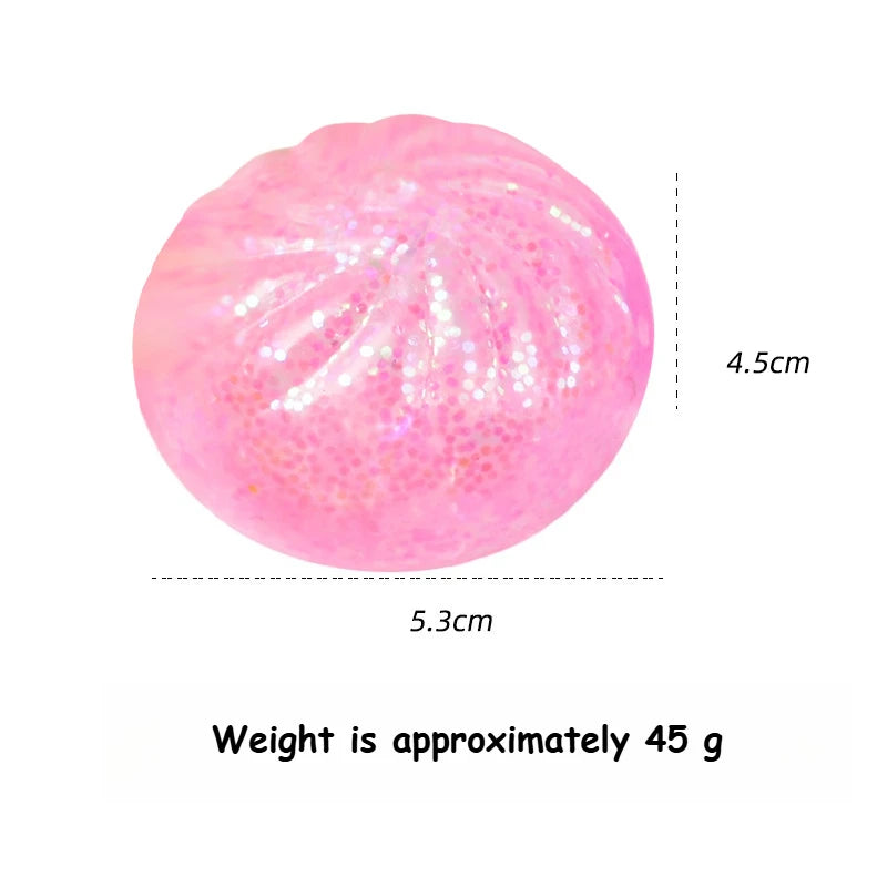 Mini Squishy Dumpling Fidget Toy | Squeezable Stress Relief Bun