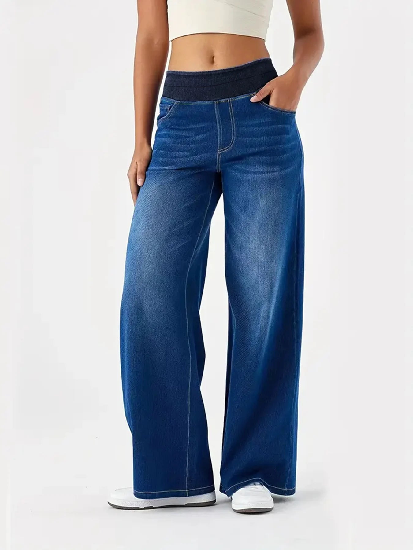 Women's High Stretch Loose Straight-Leg Jeans | Trendy & Comfortable