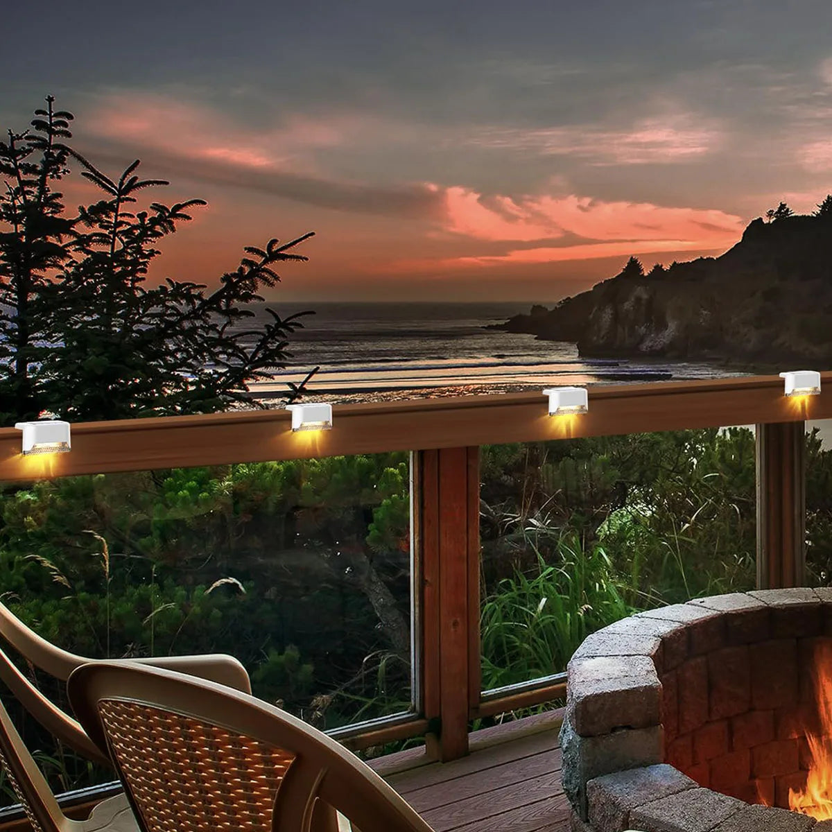 Solar Powered Deck Lights | Waterproof LED Step Lights