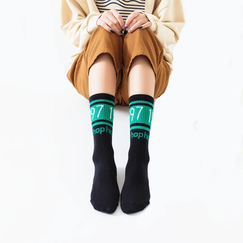 Stylish Butterfly Crew Socks for Women | Kawaii Streetwear Fashion
