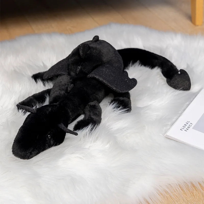 Kawaii Colorful Lying Dragon Plush Toy | Cute Bedside Pillow
