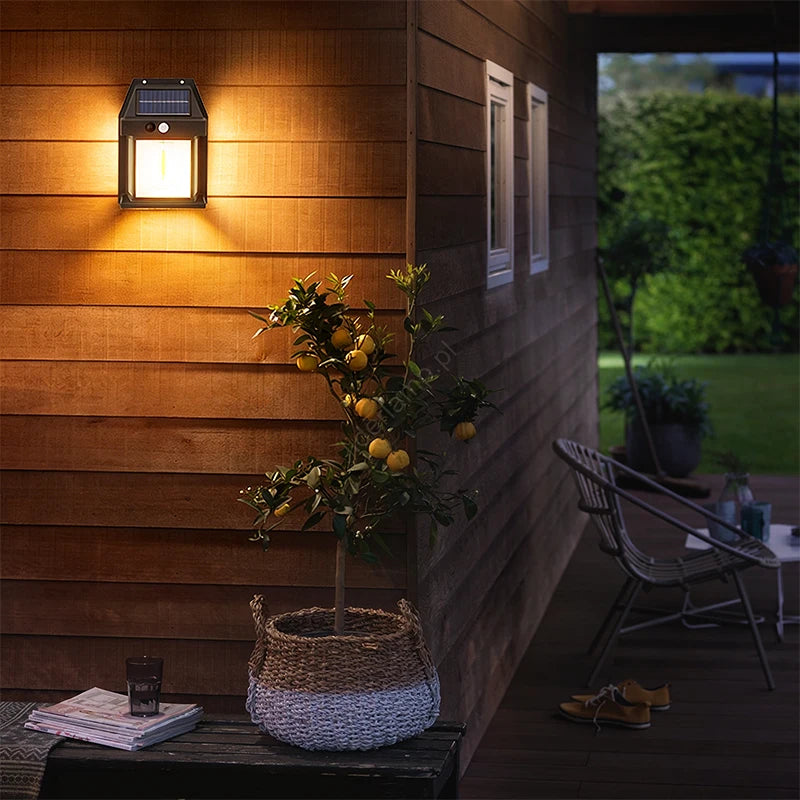 Outdoor Solar Wall Lights | Waterproof with 3 Lighting Modes