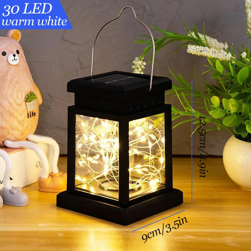 Linternas solares retro para exteriores | Elegante decoración paisajística