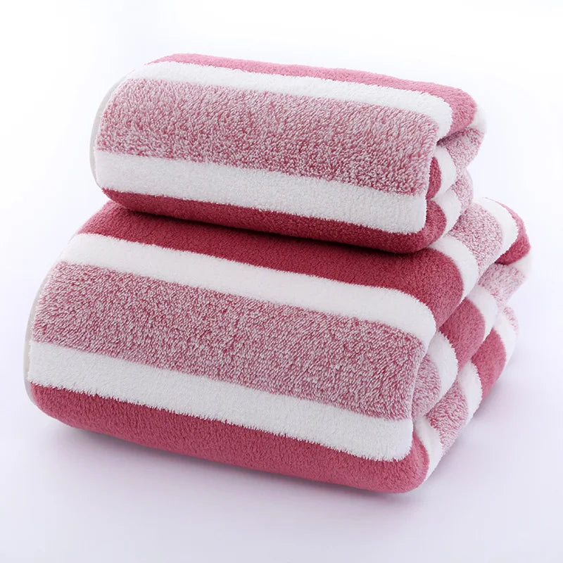 Soft Striped Towel Set | Quick Drying & Absorbent Towels