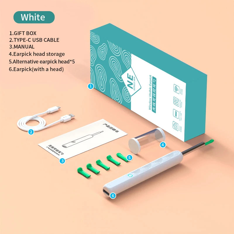 Visual Wireless Ear Wax Removal Tool with Camera | Ear Cleaner 2026