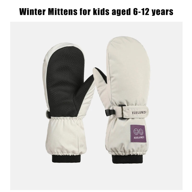 Waterproof Kids Ski Mittens | Warm Insulated Gloves for Winter Fun