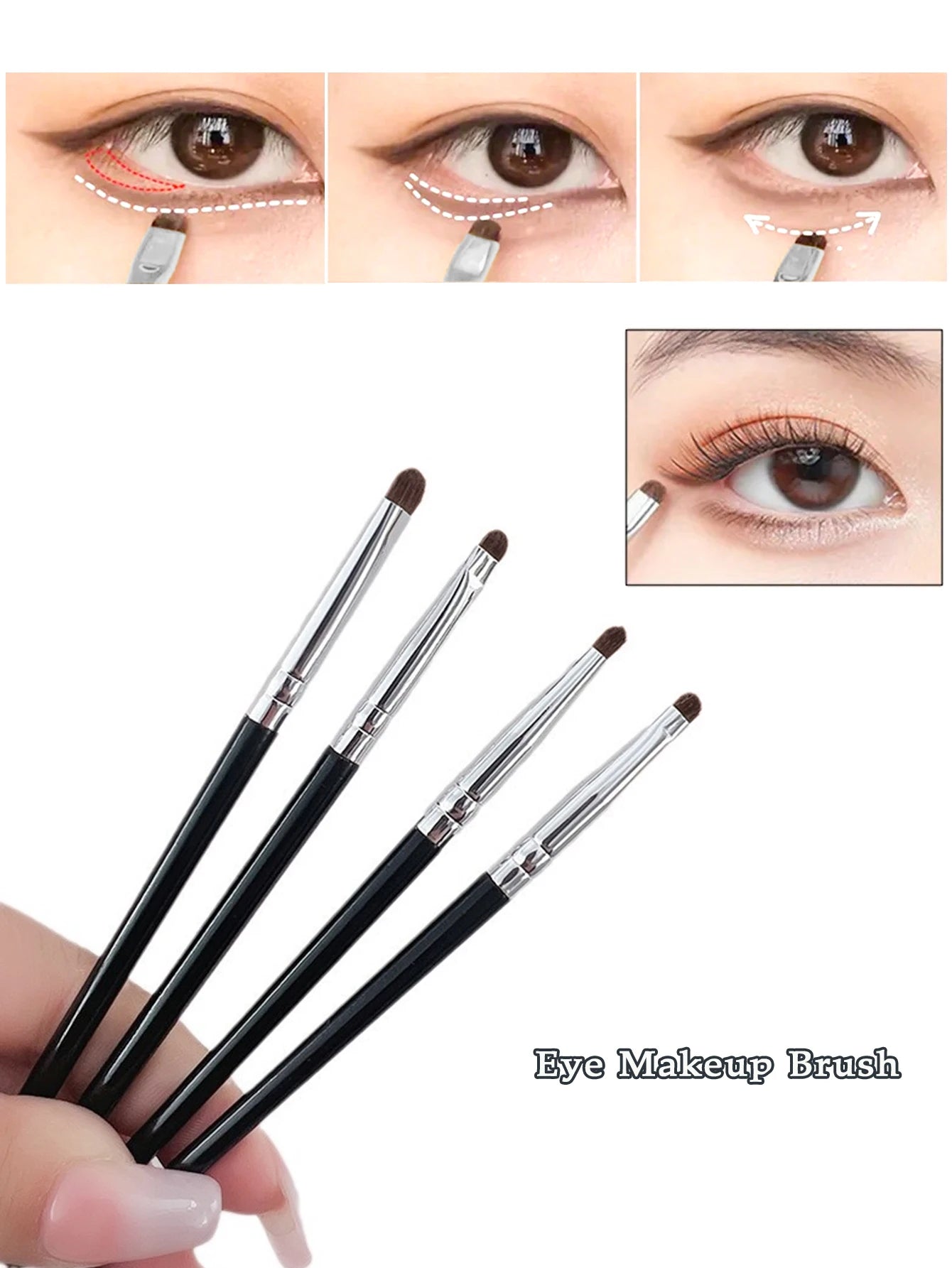 4-Piece Precision Eye Makeup Brush Set | Flawless Eye Looks