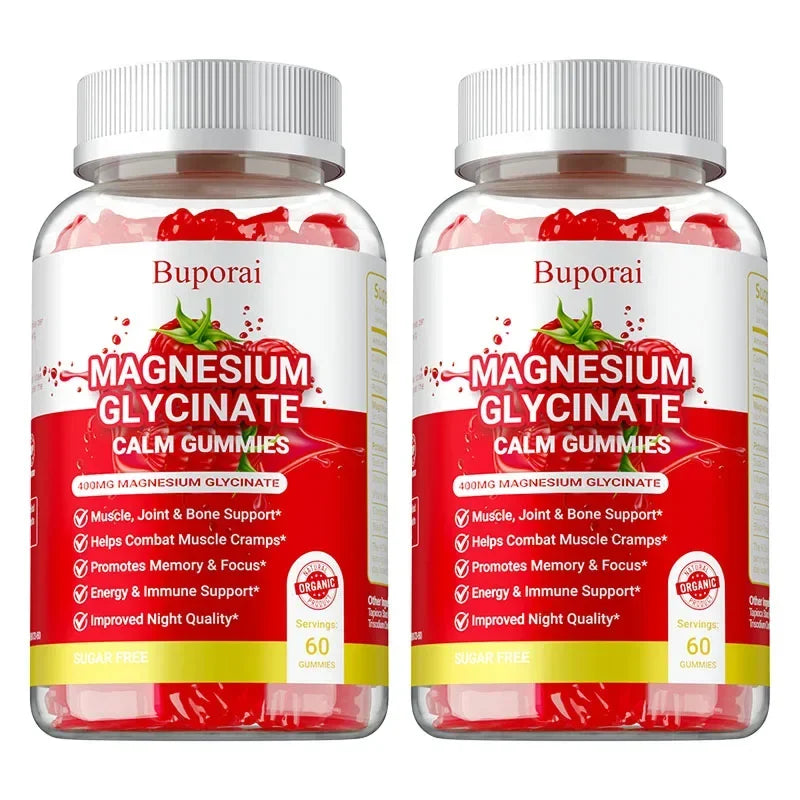 Magnesium Glycinate Gummies for Sleep & Muscle Relief | Relaxation Boost