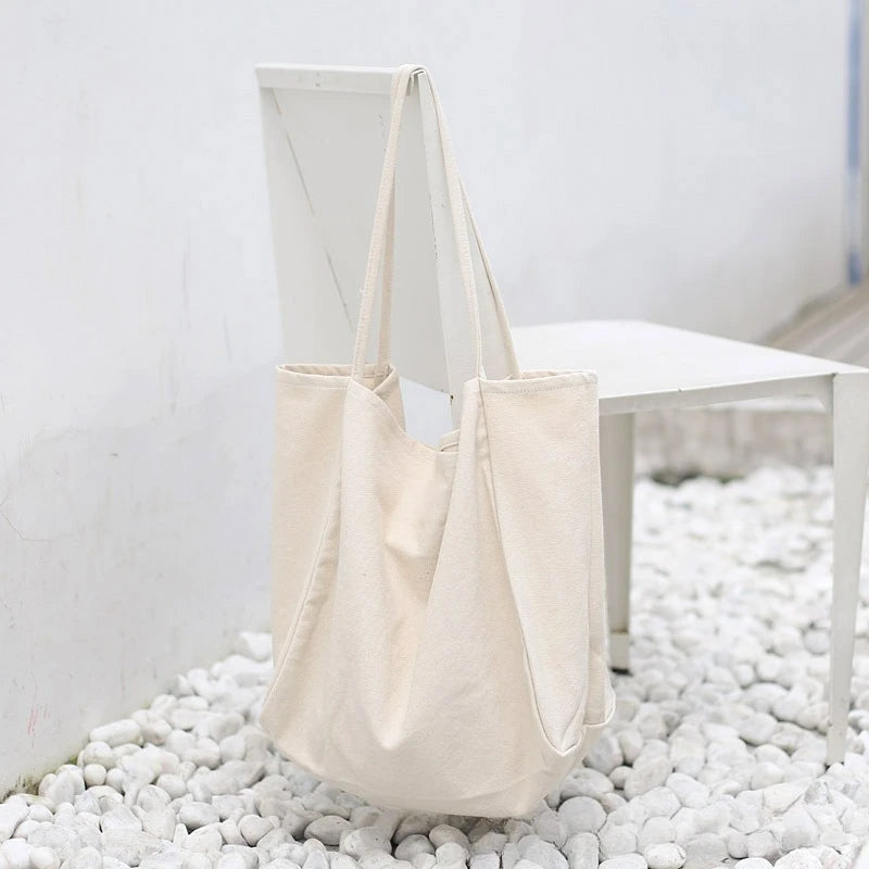 Large Capacity Canvas Tote Bag | Stylish Commuter Shopping Bag