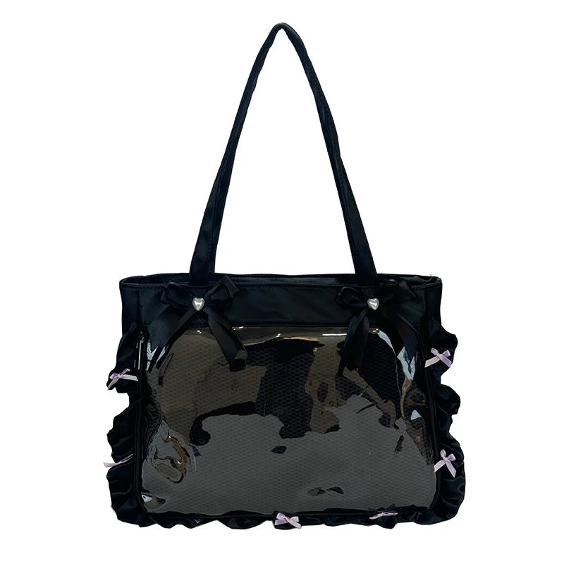 Large Capacity Preppy Style Anime Messenger Bag for Women