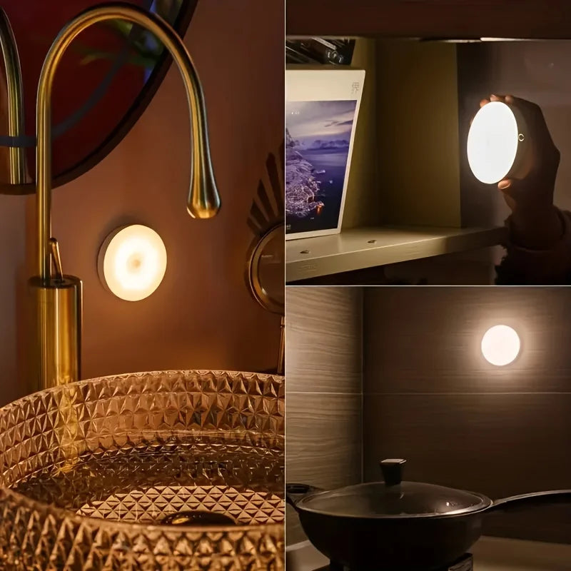 Smart LED Night Light with Motion Sensor | USB Rechargeable Lamp