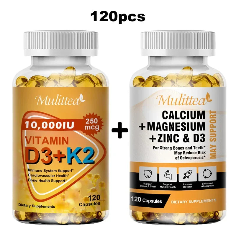 Calcium Magnesium D3K2 Capsules | Support Bone & Muscle Health