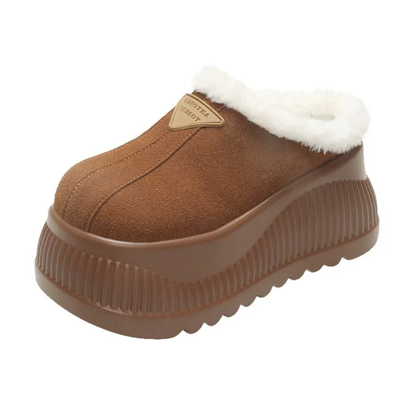 Women's Platform Fur Slippers | Cozy Stylish Winter Mules