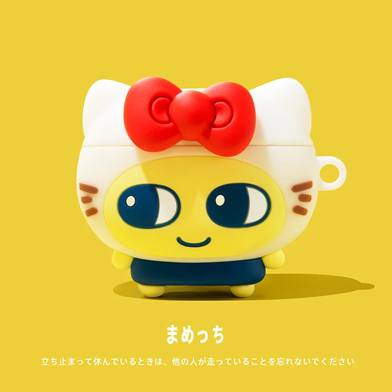 Cute Rabbit Earphone Case Keychain | Silicone Protective Cover
