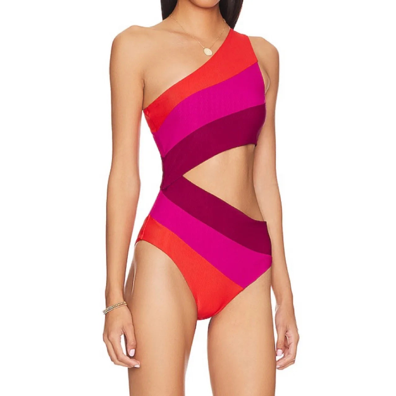 Women's Colorblock One-Piece Swimsuit | Stylish Summer Beachwear